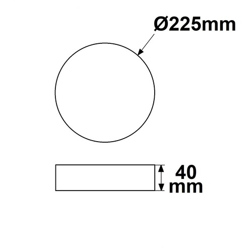 115500 Isoled LED Deckenleuchte PRO schwarz, 24W, rund Produktbild Additional View 1 L