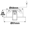 115630 Isoled LED Einbauleuchte MiniAMP Alu gebürstet Produktbild Additional View 1 S