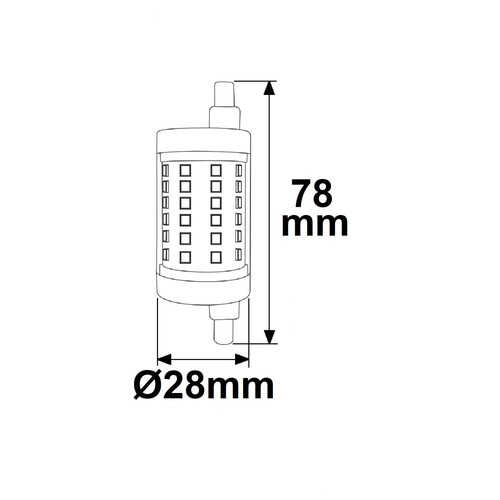 116127 Isoled R7s LED Stab, 8W, L: 78mm, warmweiß, dimmbar Produktbild Additional View 1 L