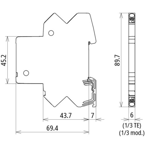 927924 Dehn Kompakter Kombi-Ableiter für 2 Einzeladern BLITZDUCTORconnect mit De Produktbild Additional View 3 L