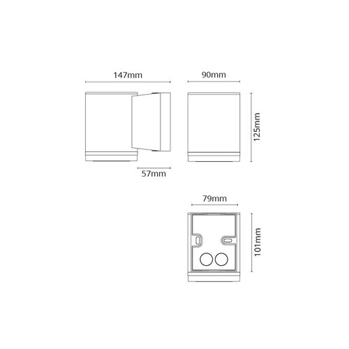 623706 SG Leuchten METRO Deco Graphit 1 x GU10, graphit Produktbild Additional View 1 L