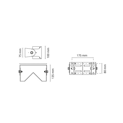 623249 SG Leuchten FEVIK Eck-, Boden-, Wandwinkel für FEVIK-Leuchte, graphit Produktbild Additional View 1 L