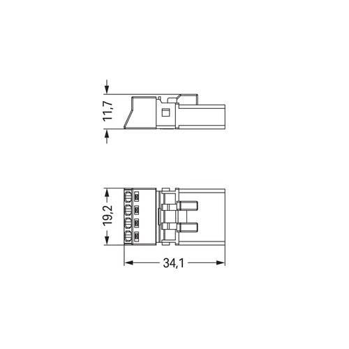 890-274/072-000 Wago Stecker,4- polig,hellgrün Produktbild Additional View 1 L