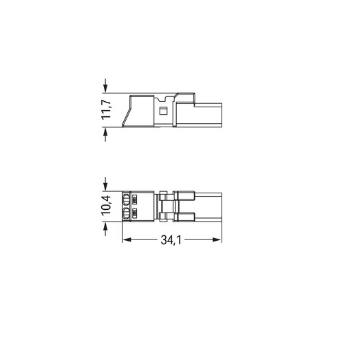 890-292/082-000 Wago Stecker,2- polig,Kod. B,pink Produktbild Additional View 1 L