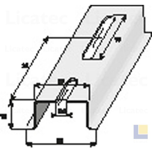 7876 Licatec Hutschiene DIN, 35x15mm, galv.verz.passiv. gelocht Produktbild Additional View 1 L