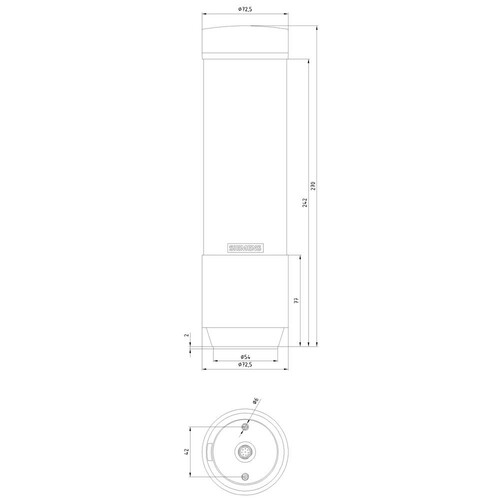 8WD46135HH37 Siemens Elektronisch konfigurierbare Signalsäule, 9 Segmente Produktbild Additional View 3 L