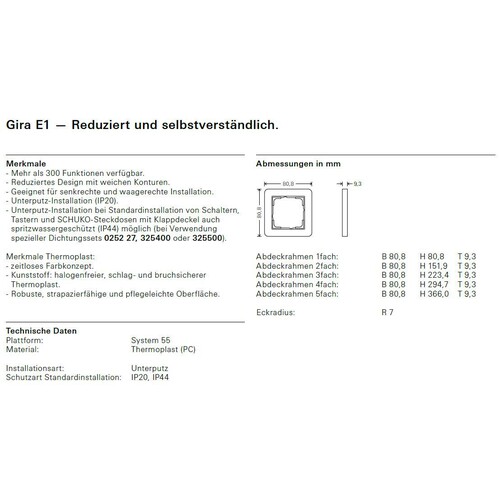 0212152 Gira Abdeckrahmen 2f Gira E1 Anthrazit Produktbild Additional View 1 L