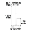 116303 Isoled Track48 Hängeleuchte Shade 5,5W, 120°, 48V DC, schwarz, 3000K, DAL Produktbild Additional View 1 S