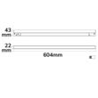 116980 Isoled Track48 Linearleuchte 60cm schwarz, 20W, 120°, 48V, 3000K, CRI90, Produktbild 1 S