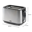DO966T Domo Toaster Edelstahl 7 Stufen mit eingebautem Brötchenaufsatz Produktbild 9 S