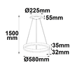 115645 Isoled LED Hängeleuchte Circle 580 schwarz Produktbild Additional View 1 S