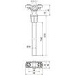 106815 Dehn Distanzhalter PA/GFK  L 1270mm grau m. Leitungshalter D 20mm f. Produktbild Additional View 2 S