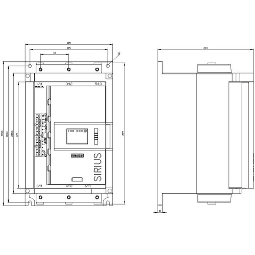 3RW5224-3TC14 Siemens SIRIUS Sanftstarter 200-480V 47A, AC 110-250V  Produktbild Additional View 3 L