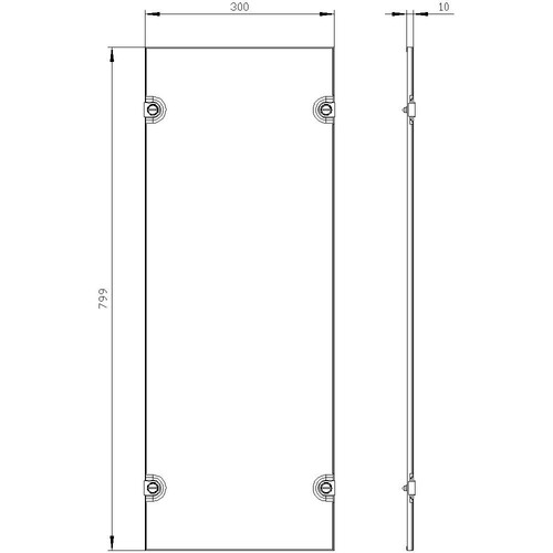 8GK9607-5KK10 Siemens ALPHA 630 Universal, Feldabdeckung ohne Ausschnit Produktbild Additional View 2 L