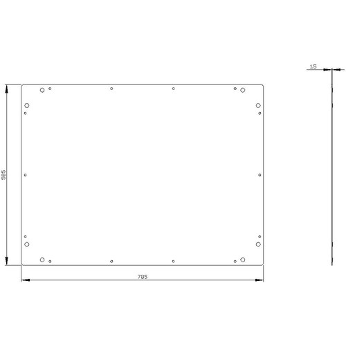 8MF1086-2UD11-0A Siemens SIVACON, Dach, geschlossen, IP55, B: 800 mm, T: 600 mm Produktbild Additional View 2 L