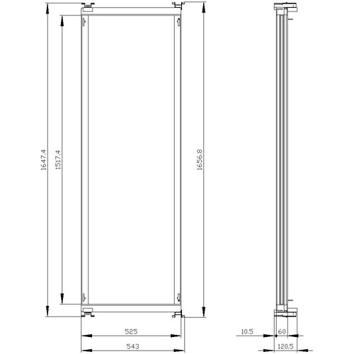 8MF1800-2AR02-3 Siemens SIVACON  , Schwenkrahmen, für die Installation von Produktbild Additional View 2 L