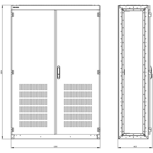 8MF1824-3VR4 Siemens SIVACON, Schaltschrank-Leergehäuse, ohne Seitenw Produktbild Additional View 2 L