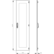 8MF1870-2UT14-0BE2 Siemens SIVACON Tür, rechts, Fenster, IP55, H: 1800 mm, B: 4 Produktbild Additional View 2 S