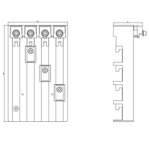 8US1313-4AM04 Siemens Geräteadapter MCCB, 4polig, 590 A für 3VA24 Kontaktie Produktbild Additional View 2 L