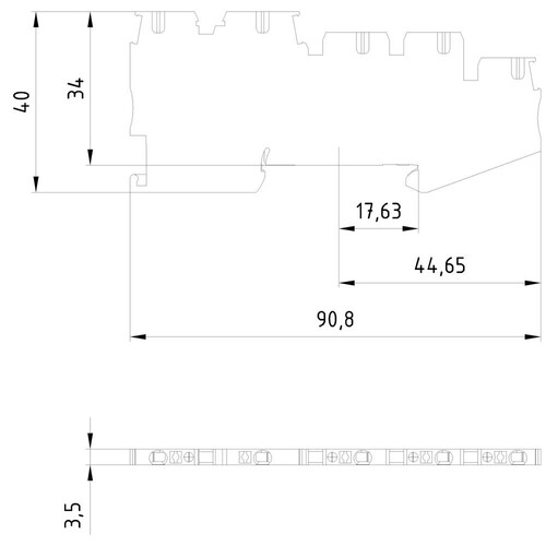 8WH6004-0HE04 Siemens Einspeise-Klemme 1,5 mm2 für 4-Leiter Orange, einschließ Produktbild Additional View 2 L