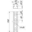 1122723 Obo MS 22 L 700 FT Profilschiene gelocht, Schlitzweite 18mm 700x40x22,5 Produktbild 1 S