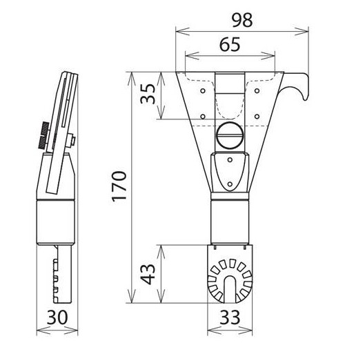 766059 Dehn Adapter m. Zahnkupplung für 3M Animal Guard L 170mm Produktbild Additional View 2 L