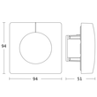 058326 Steinel Lichtsensor DUAL-E KNX V3.1 UP Produktbild Additional View 1 S