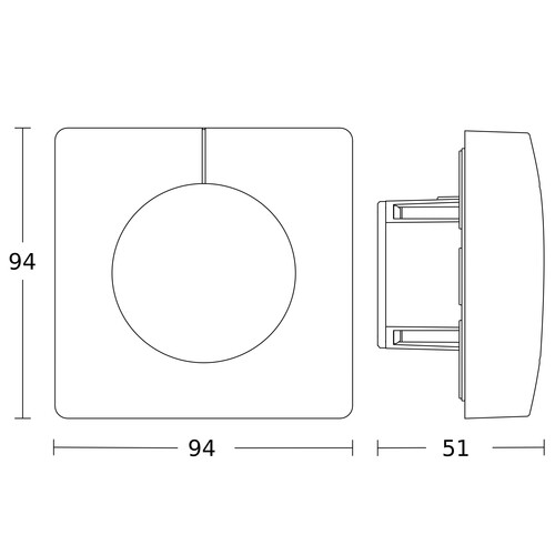 058326 Steinel Lichtsensor DUAL-E KNX V3.1 UP Produktbild Additional View 1 L