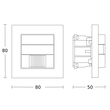 058463 Steinel Sensorschalter IR 180 KNX V3.1 WS Produktbild Additional View 1 S