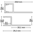 114821 Isoled LED Fliesenprofil UP8 Produktbild Additional View 1 S