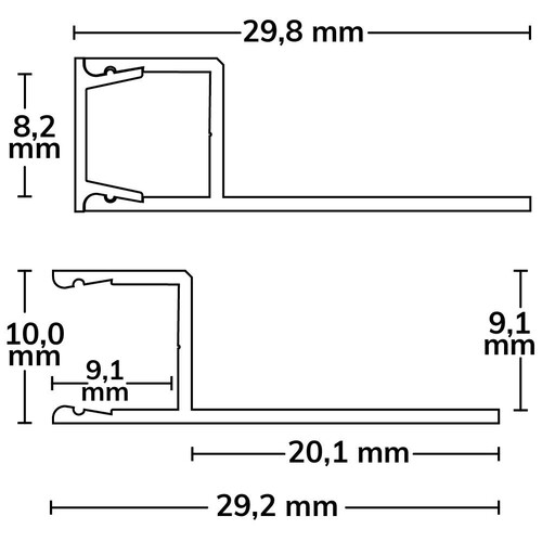 114821 Isoled LED Fliesenprofil UP8 Produktbild Additional View 1 L