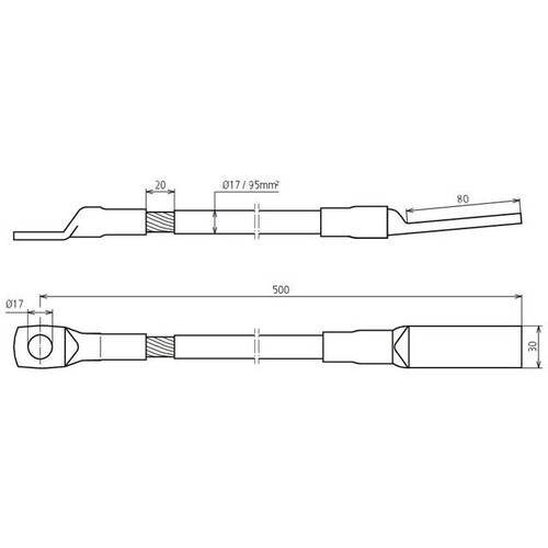 419400 Dehn Erdungsbrücke für Großrohrerdung mit Kabel-schuh D 17mm u Produktbild Additional View 2 L