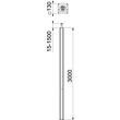 6289407 Obo ISS130130RW Installationssäule Boden/Decke 3000x130 Produktbild 1 S