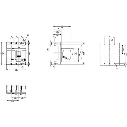 3VA6560-6KT42-2AA0 Siemens Leistungsschalter 3VA6 UL Frame 800 Sch Produktbild Additional View 2 L