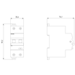 5SU1324-7FR25 Siemens FI/LS-Schalter, 10 kA, 2P Typ A, 30 mA, C-Char, In: 25A Un Produktbild Additional View 2 S