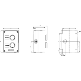 3SU1802-0AR00-2AB1 Siemens Gehäuse für Befehlsgeräte, 22 mm, rund Produktbild