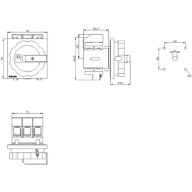 3LD5220-0TK11 Siemens SENTRON, Lasttrennschalter 3LD5 UL, Hauptschalte Produktbild