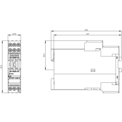 3UF7150-1AA00-0 Siemens Entkoppelmodul, zum Vorschalten vor das Strom-/Spannung Produktbild Additional View 1 L