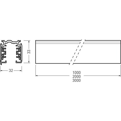 7944600 Trilux Stromschiene Stromschienen Aluminium Produktbild Additional View 2 L