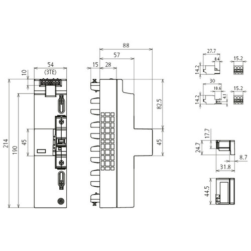 909131 Dehn Kombi-Ableiter Typ1+2+3 DEHNshield ZP + LS Basic 2 LSG für TT u Produktbild Additional View 3 L