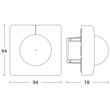 068578 Steinel Bewegungsmelder IS 3360-E KNX V3.1 UP SW Produktbild Additional View 1 S