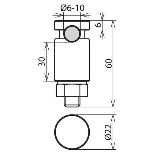 301020 Dehn KS-Verbinder NIRO f. Rd 6- 10mm, lange Ausführung, einteilig m. Fe Produktbild Additional View 2 L