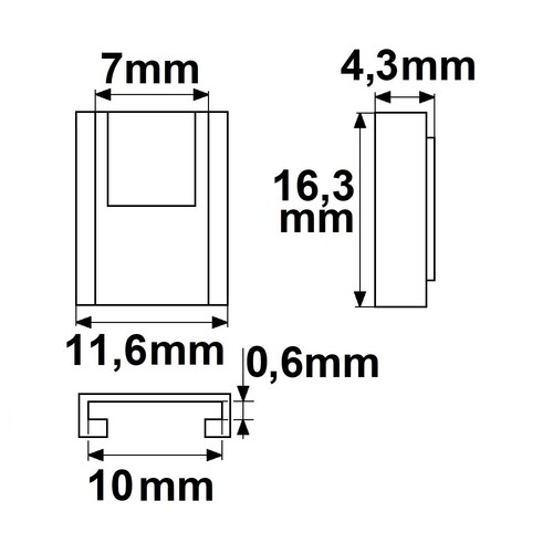 115763 Isoled Clip-Verb. mit Kabel Universal (max. 5A) Produktbild Additional View 1 L