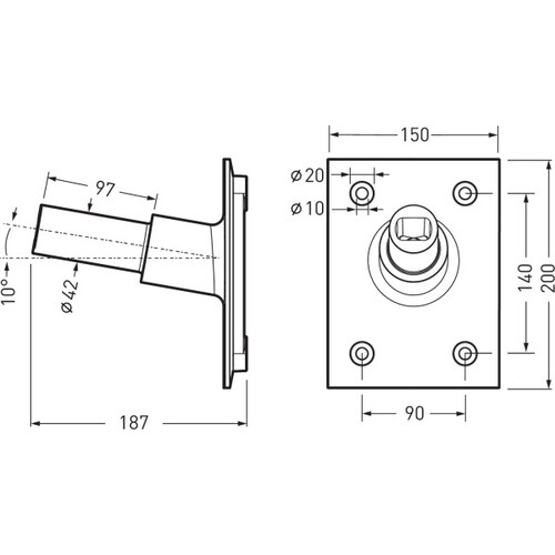 8079600 Trilux Mechanisches Zubehör Zubehör grau Produktbild Additional View 2 L