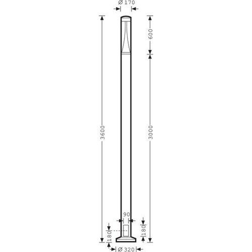 8114040 Trilux Lichtstelen 8841LS CLO (normal) Linse anthrazit ET 21W 2200lm  Produktbild Additional View 2 L