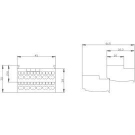 3RA6920-2C Siemens Steuerstromkreisklemmen für 3RA62, Fede Produktbild