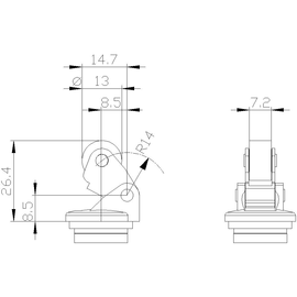 3SE5000-0AE13-1AJ0 Siemens Antriebskopf für Positionsschalter 3SE51/52 Rollenhe Produktbild