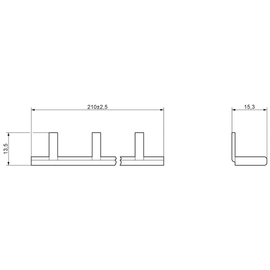 5TE9100 Siemens Einphasenschiene 12TE 32A für Klemmen mit 6mm2 (für 5TE8 1+2, Produktbild front M