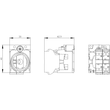 3SU1511-1AB40-3MA0 Siemens Halter für 3 Module, Metall, 1S, 1Ö, LED-Modul, grün Produktbild Additional View 3 S