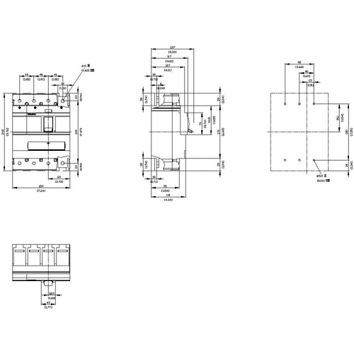 3VA5322-5GC41-2AA0 Siemens Leistungsschalter 3VA5 UL Frame 400 Sch Produktbild Additional View 3 L